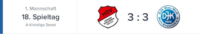 Nachholspiel in Höingen endet 3-3