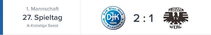 Derbysieg gegen Preußen Werl