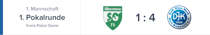 1. Mannschaft erreicht die 2. Pokalrunde