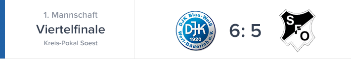 Torspektakel garantiet beim Pokalspiel Blau-Weiß Büderich – SF Ostinghausen